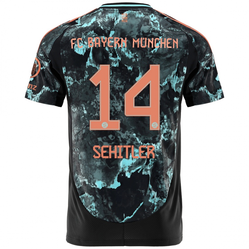 Hombre Camiseta Alara Şehitler #14 Negro 2ª Equipación 2024/25 La Camisa Chile