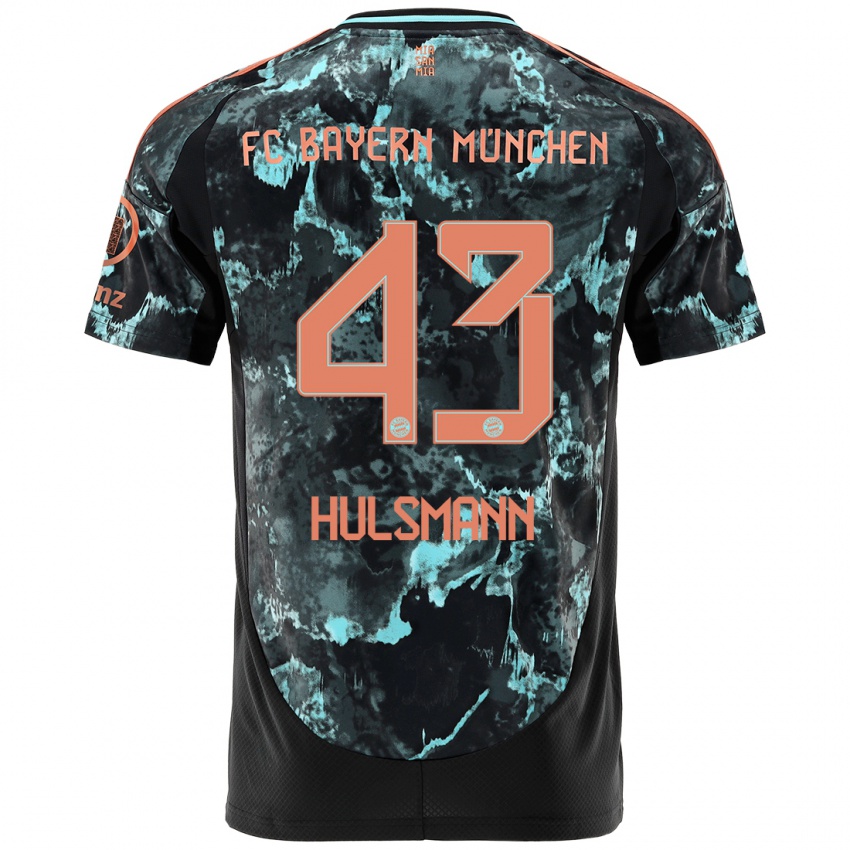 Hombre Camiseta Tom Hulsmann #43 Negro 2ª Equipación 2024/25 La Camisa Chile