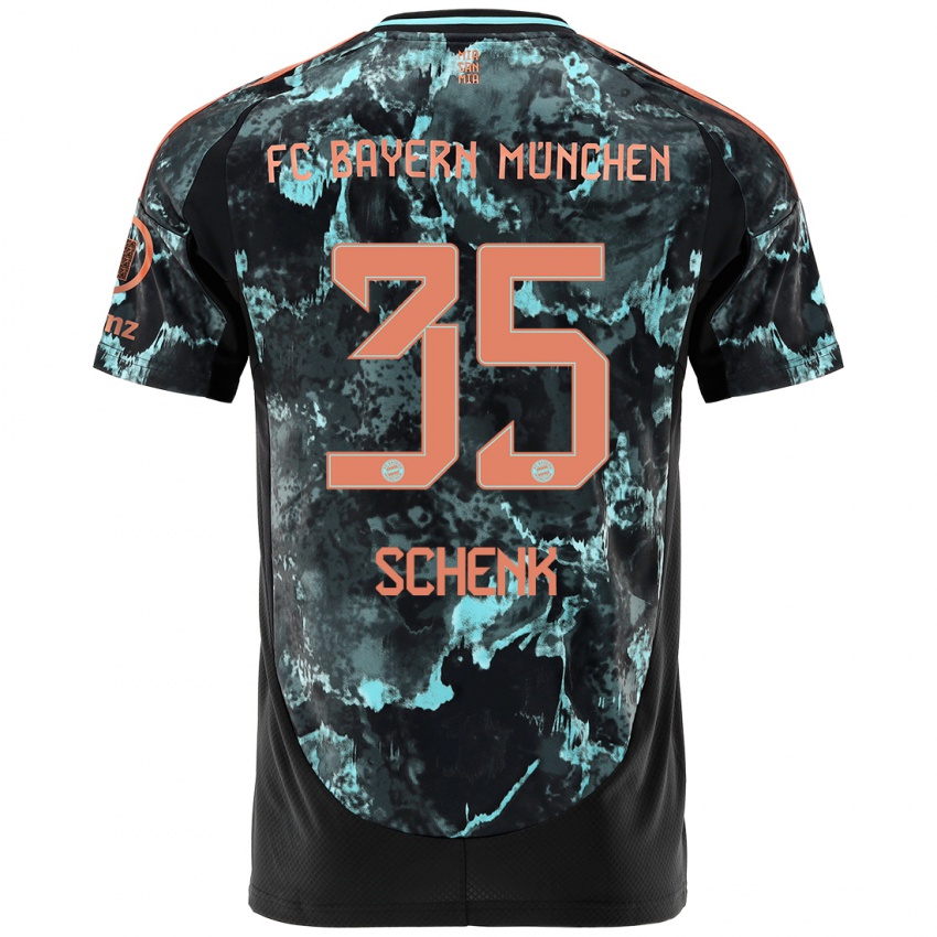 Hombre Camiseta Johannes Schenk #35 Negro 2ª Equipación 2024/25 La Camisa Chile