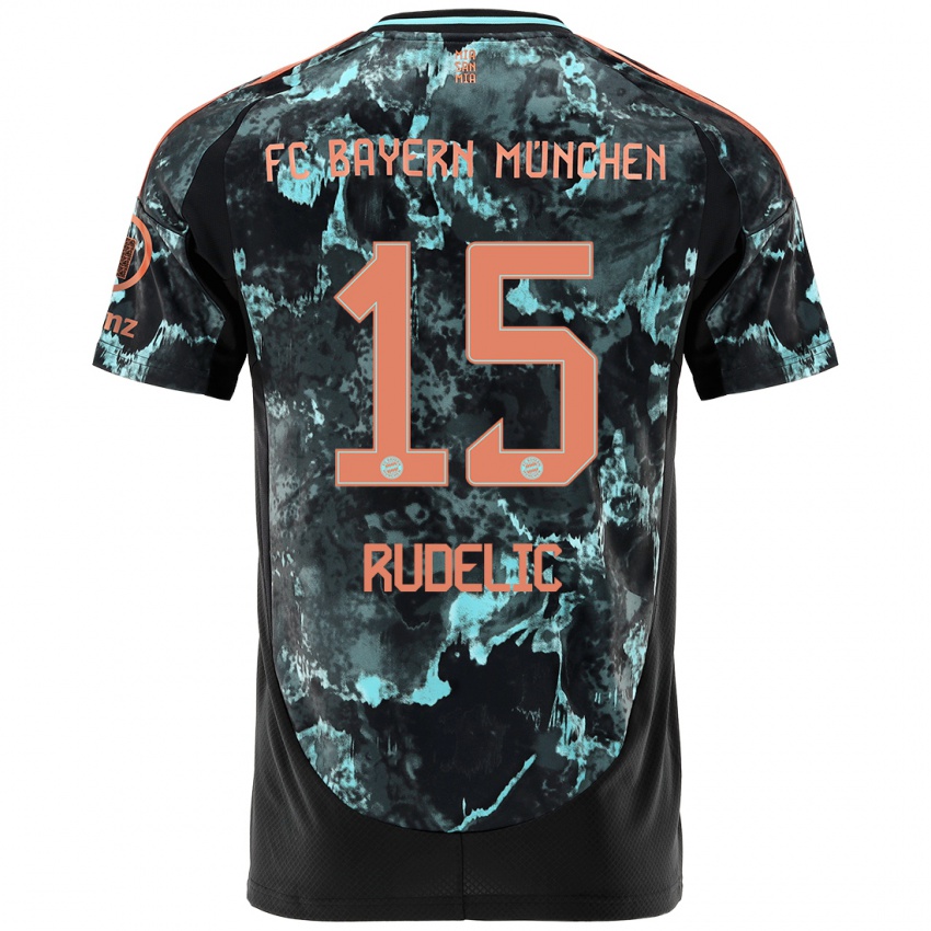 Hombre Camiseta Ivana Rudelic #15 Negro 2ª Equipación 2024/25 La Camisa Chile