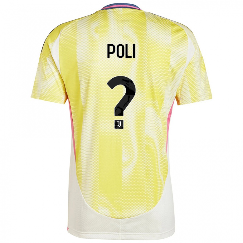 Hombre Camiseta Fabrizio Poli #0 Amarillo Solar 2ª Equipación 2024/25 La Camisa Chile