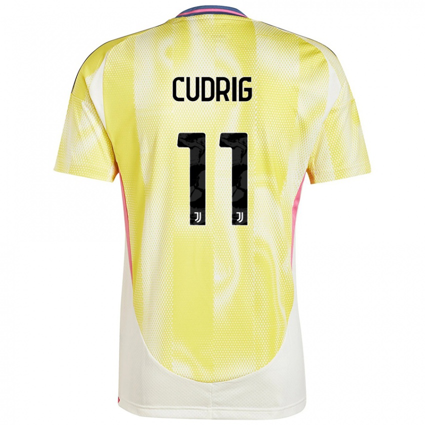 Hombre Camiseta Nicolò Cudrig #11 Amarillo Solar 2ª Equipación 2024/25 La Camisa Chile