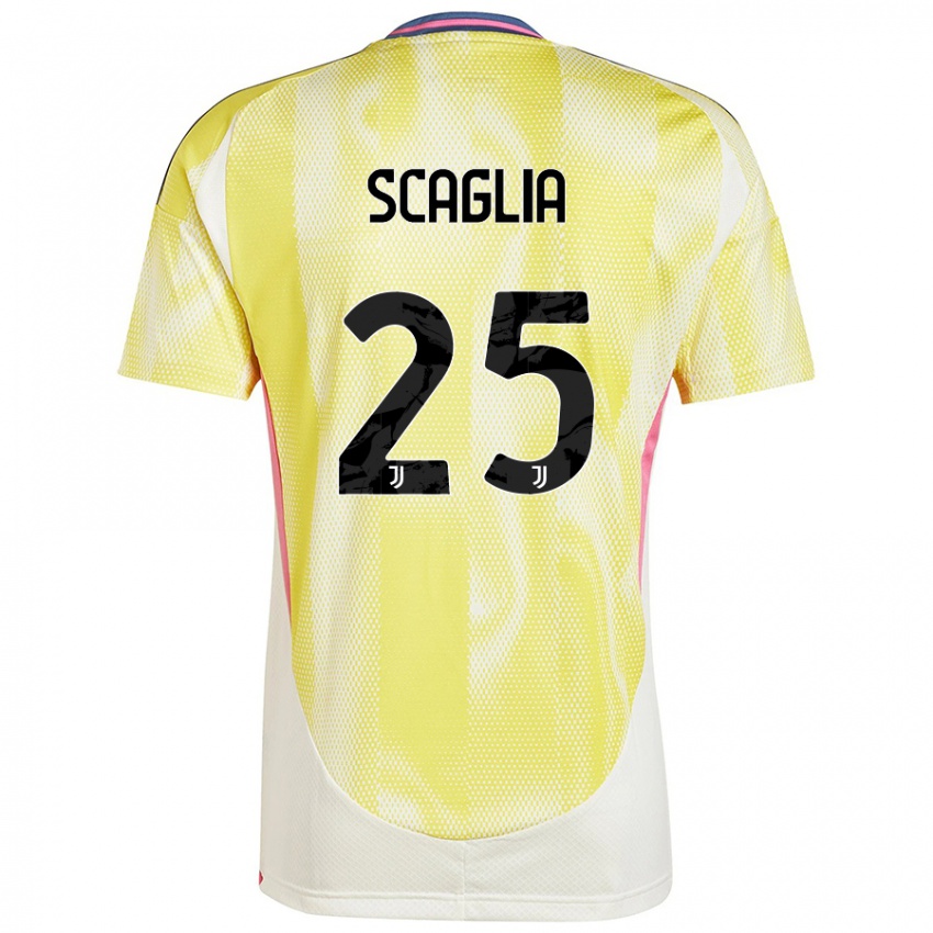 Hombre Camiseta Simone Scaglia #25 Amarillo Solar 2ª Equipación 2024/25 La Camisa Chile