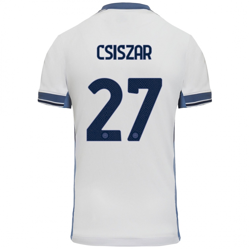 Hombre Camiseta Henrietta Csiszar #27 Blanco Gris 2ª Equipación 2024/25 La Camisa Chile