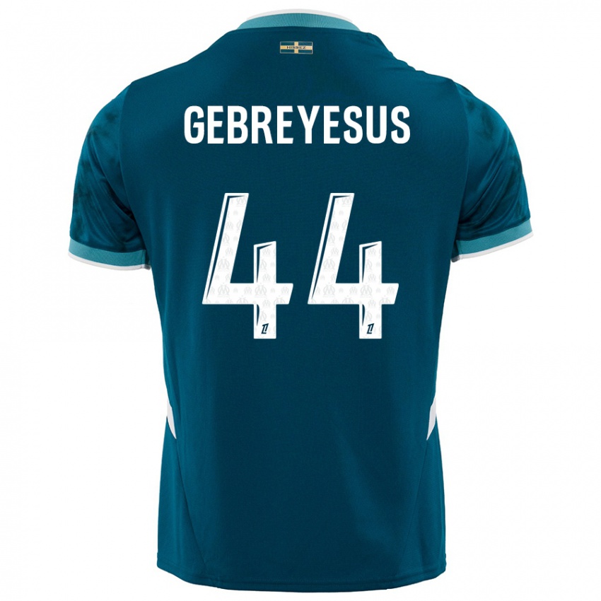 Hombre Camiseta Esey Gebreyesus #44 Azul Turquesa 2ª Equipación 2024/25 La Camisa Chile