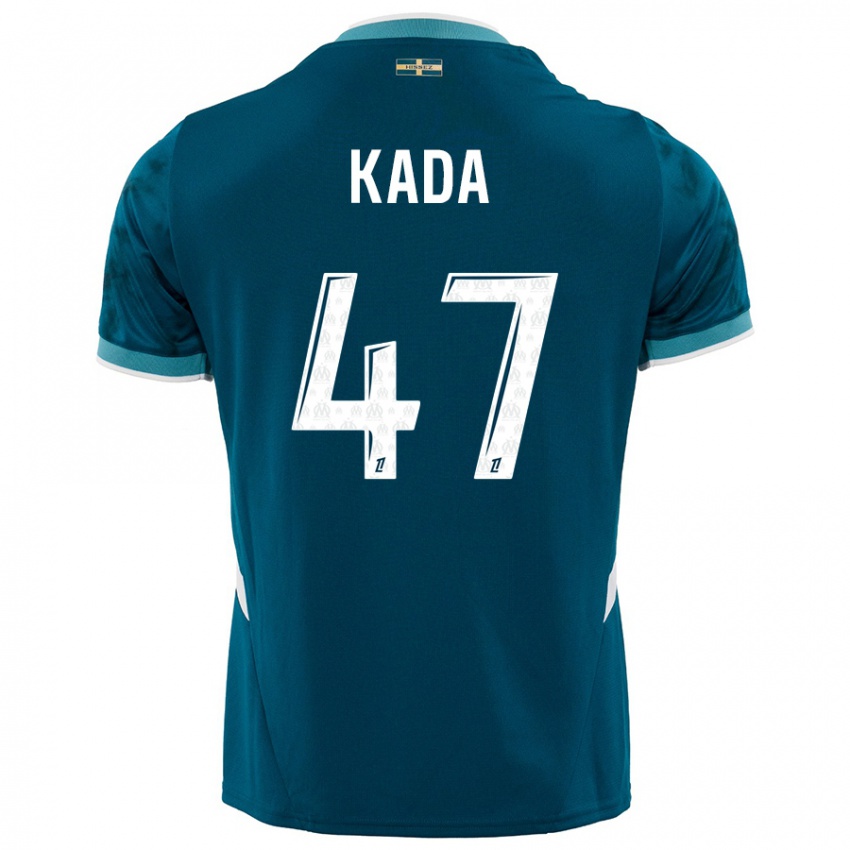 Hombre Camiseta Joakim Kada #47 Azul Turquesa 2ª Equipación 2024/25 La Camisa Chile