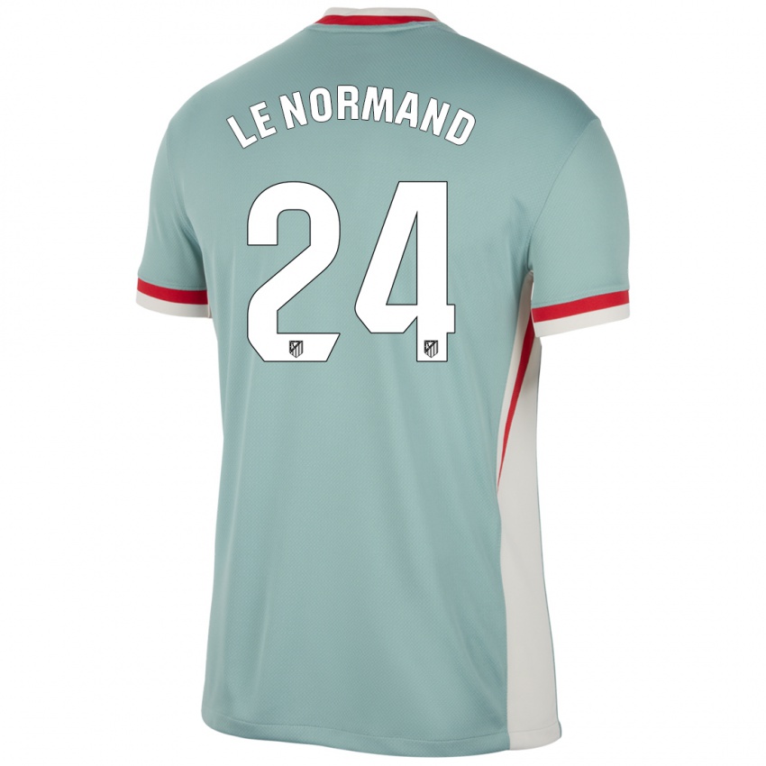 Hombre Camiseta Robin Le Normand #24 Beige Claro Azul 2ª Equipación 2024/25 La Camisa Chile