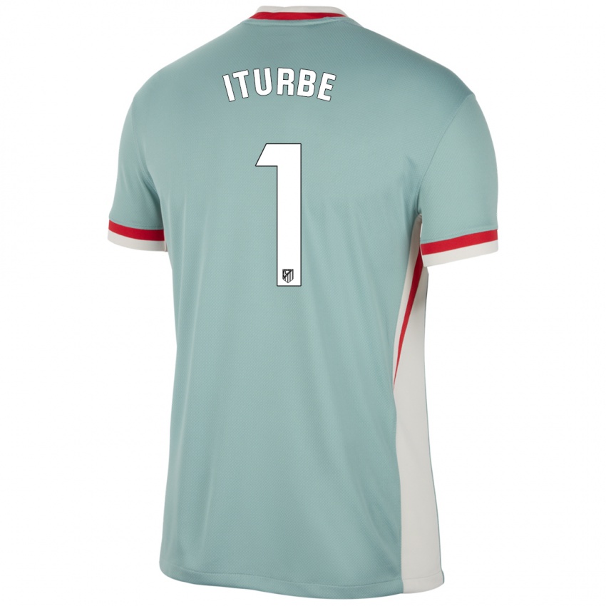 Hombre Camiseta Alejandro Iturbe #1 Beige Claro Azul 2ª Equipación 2024/25 La Camisa Chile