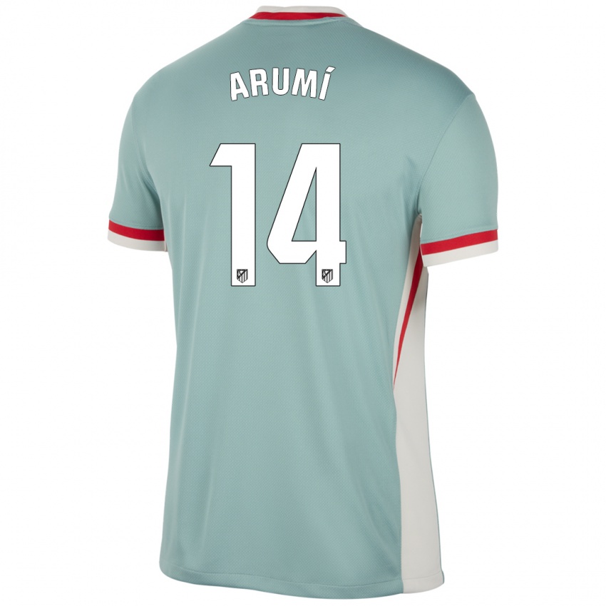 Hombre Camiseta Joel Arumí #14 Beige Claro Azul 2ª Equipación 2024/25 La Camisa Chile