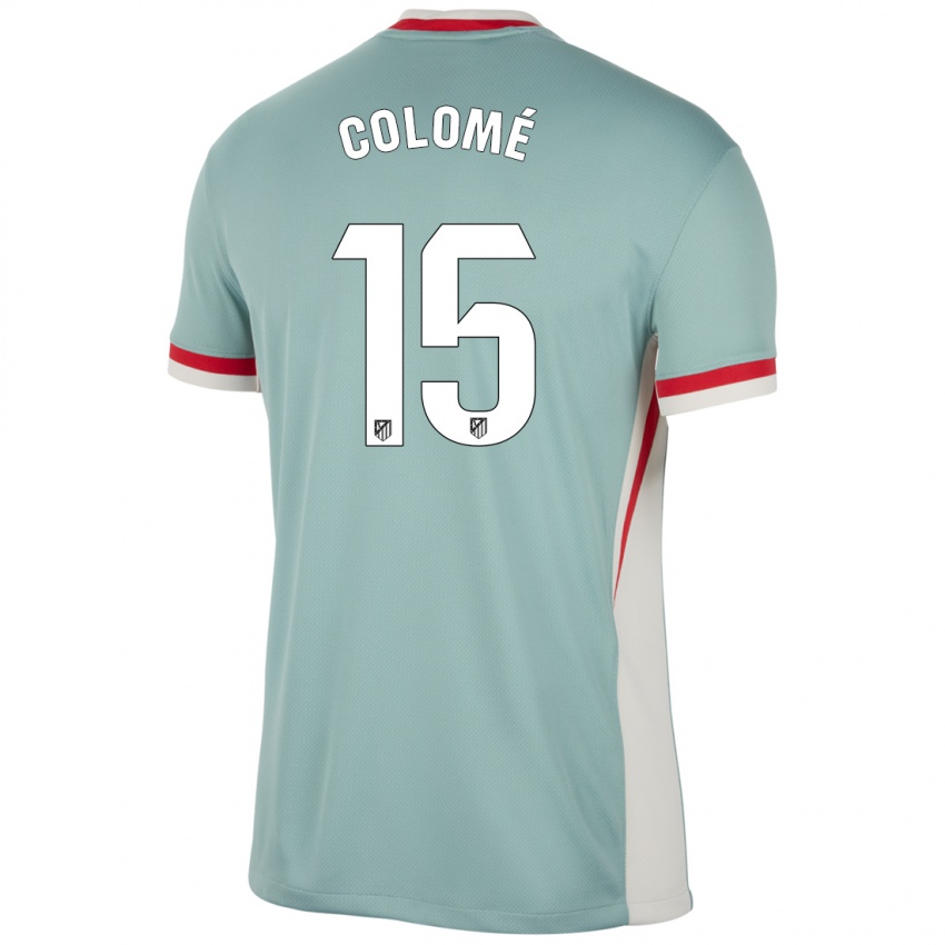 Hombre Camiseta Jan Colomé #15 Beige Claro Azul 2ª Equipación 2024/25 La Camisa Chile