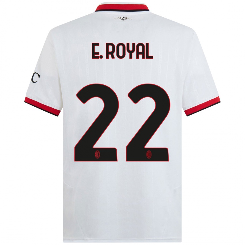 Hombre Camiseta Emerson Royal #22 Blanco Negro Rojo 2ª Equipación 2024/25 La Camisa Chile