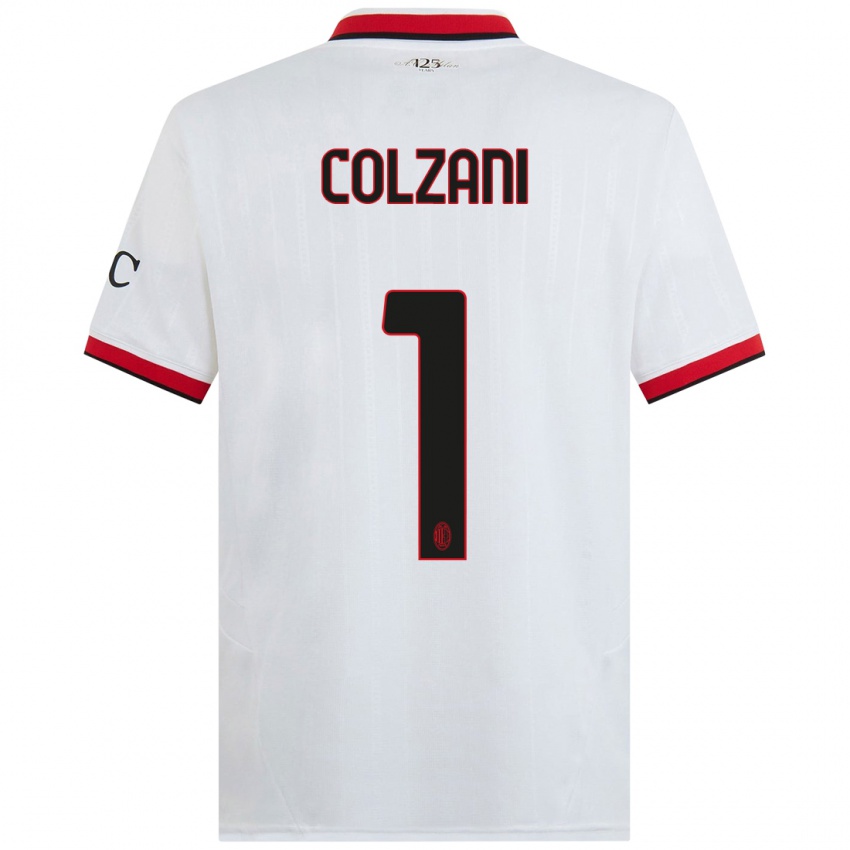 Hombre Camiseta Edoardo Colzani #1 Blanco Negro Rojo 2ª Equipación 2024/25 La Camisa Chile