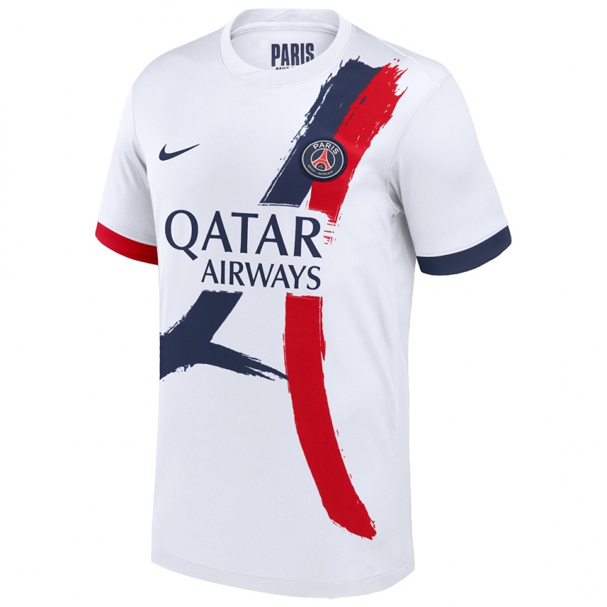 Hombre Camiseta Achraf Hakimi #2 Blanco Azul Rojo 2ª Equipación 2024/25 La Camisa Chile