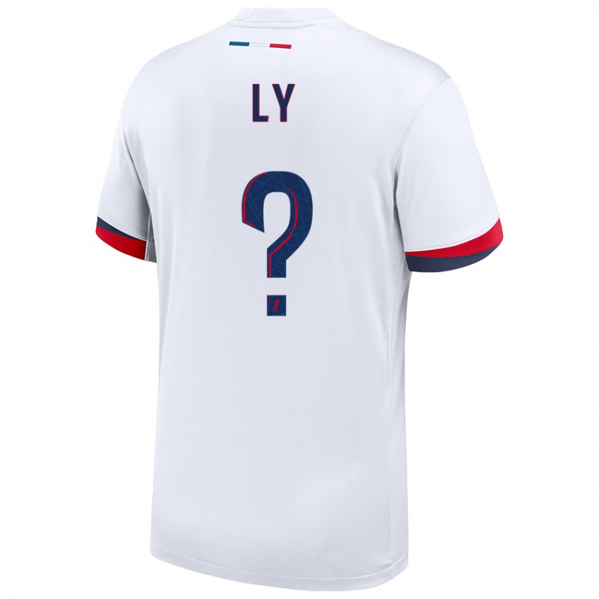 Hombre Camiseta Elijah Ly #0 Blanco Azul Rojo 2ª Equipación 2024/25 La Camisa Chile