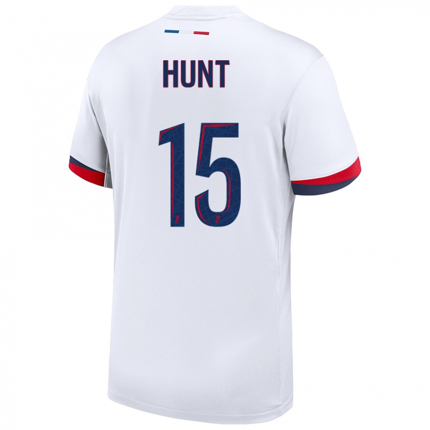 Hombre Camiseta Clare Hunt #15 Blanco Azul Rojo 2ª Equipación 2024/25 La Camisa Chile