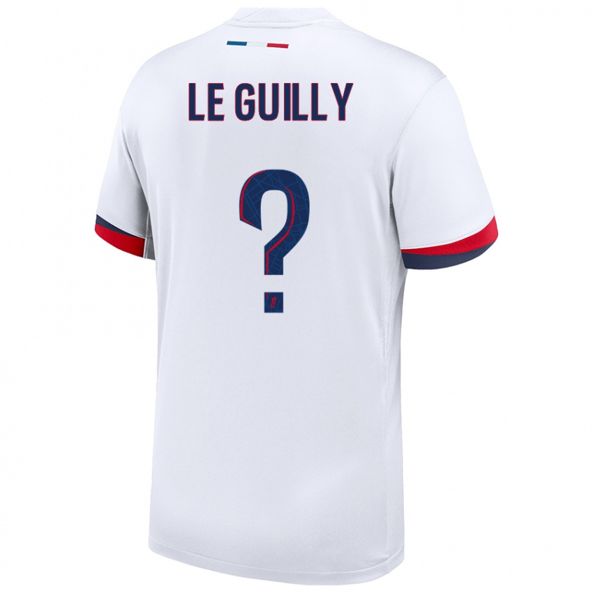 Hombre Camiseta Eden Le Guilly #0 Blanco Azul Rojo 2ª Equipación 2024/25 La Camisa Chile