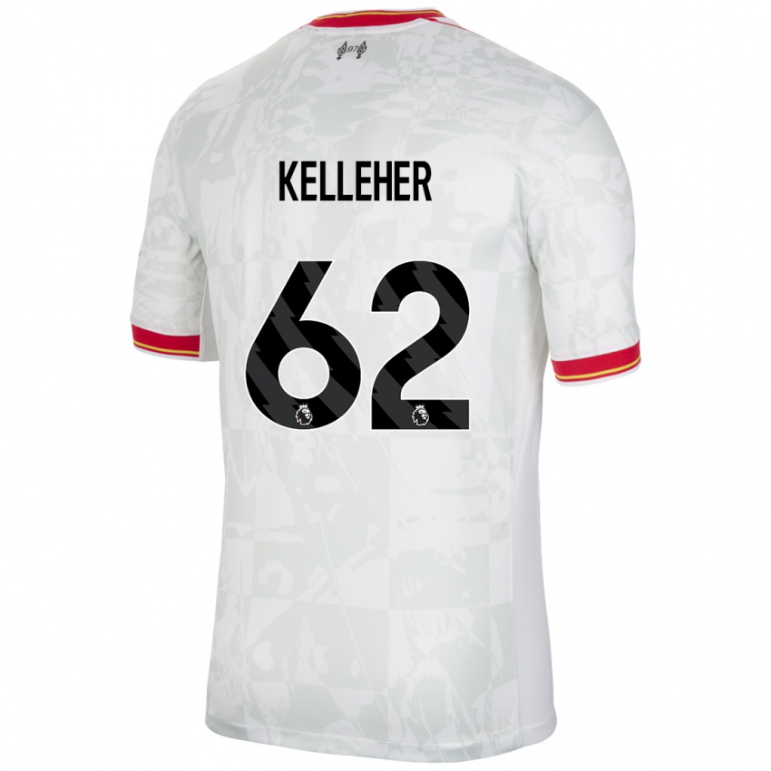 Hombre Camiseta Caoimhin Kelleher #62 Blanco Rojo Negro Equipación Tercera 2024/25 La Camisa Chile