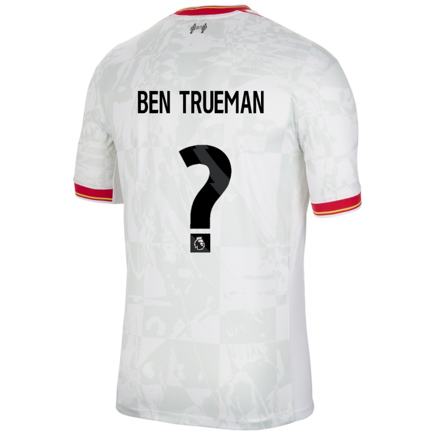 Hombre Camiseta Ben Trueman #0 Blanco Rojo Negro Equipación Tercera 2024/25 La Camisa Chile