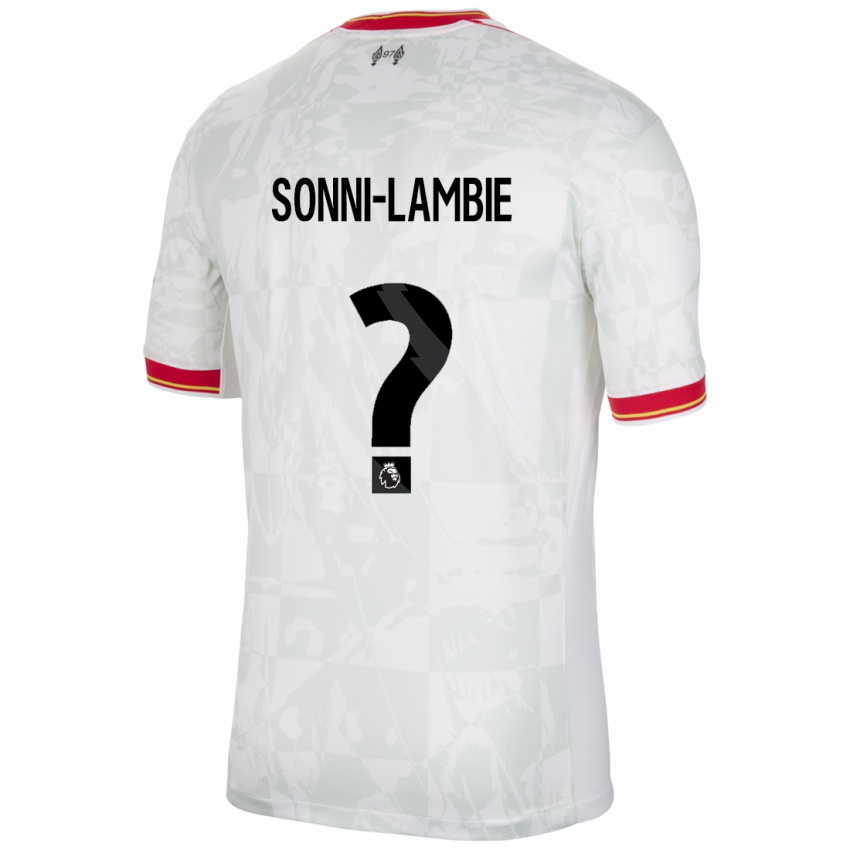 Hombre Camiseta Joshua Sonni-Lambie #0 Blanco Rojo Negro Equipación Tercera 2024/25 La Camisa Chile