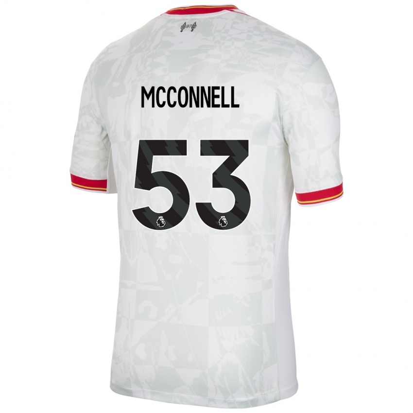 Hombre Camiseta James Mcconnell #53 Blanco Rojo Negro Equipación Tercera 2024/25 La Camisa Chile