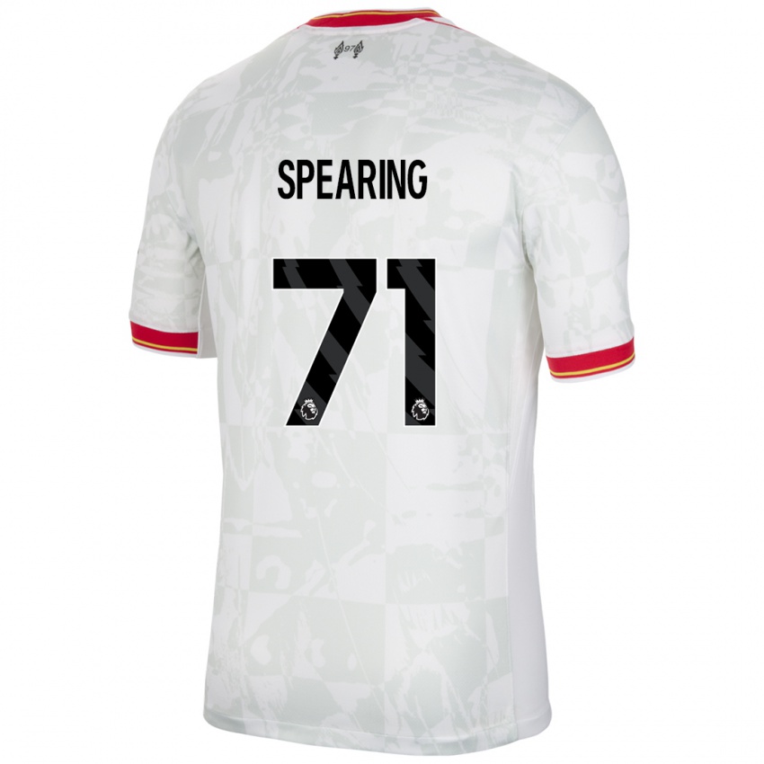 Hombre Camiseta Jay Spearing #71 Blanco Rojo Negro Equipación Tercera 2024/25 La Camisa Chile