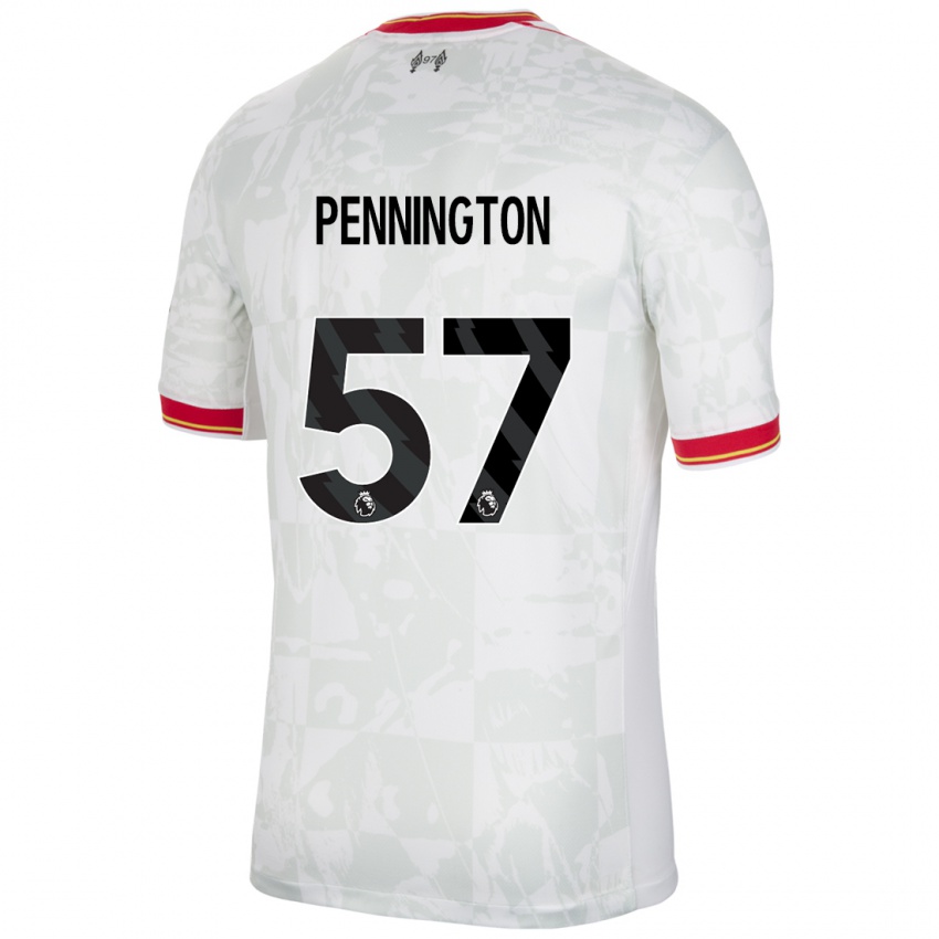 Hombre Camiseta Cody Pennington #57 Blanco Rojo Negro Equipación Tercera 2024/25 La Camisa Chile