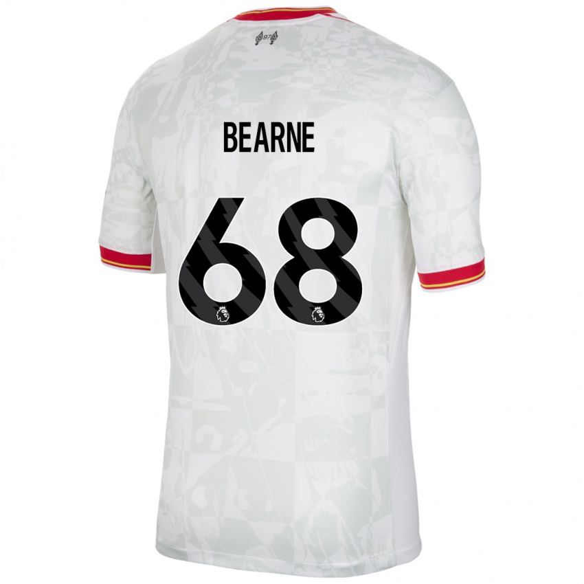 Hombre Camiseta Jack Bearne #68 Blanco Rojo Negro Equipación Tercera 2024/25 La Camisa Chile