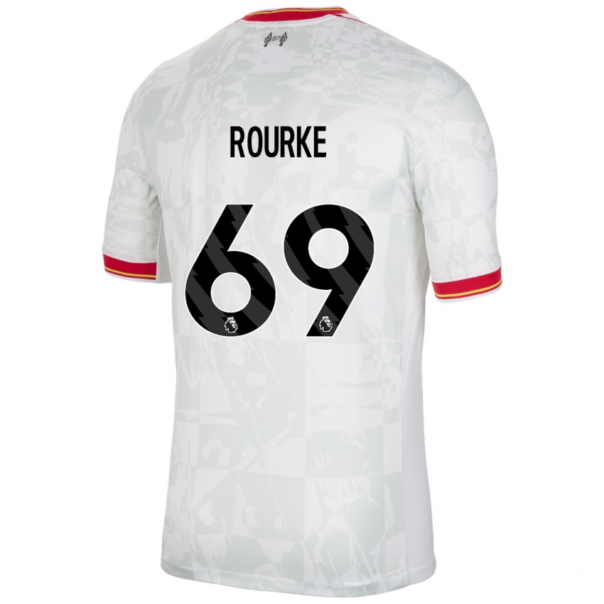 Hombre Camiseta Fidel O'rourke #69 Blanco Rojo Negro Equipación Tercera 2024/25 La Camisa Chile