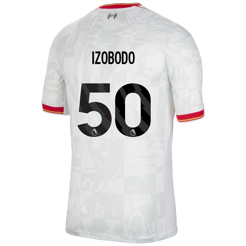 Hombre Camiseta Elijah Izobodo John #50 Blanco Rojo Negro Equipación Tercera 2024/25 La Camisa Chile