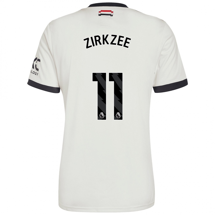 Hombre Camiseta Joshua Zirkzee #11 Blanquecino Equipación Tercera 2024/25 La Camisa Chile