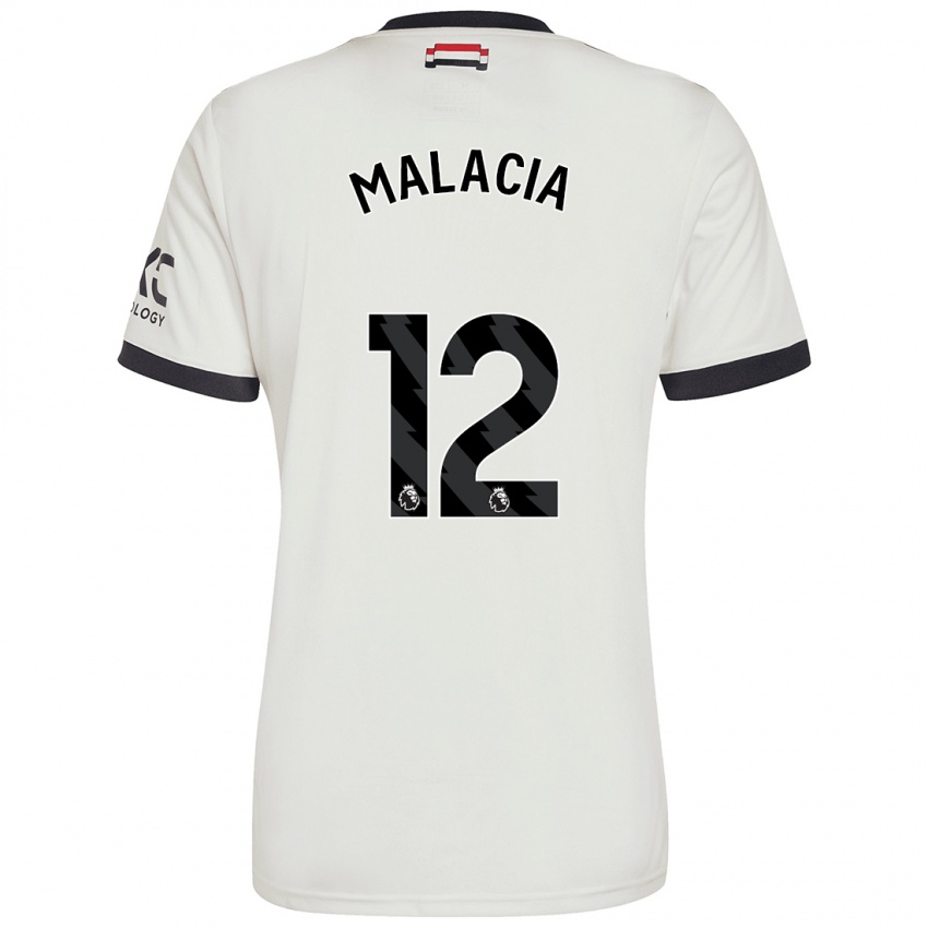 Hombre Camiseta Tyrell Malacia #12 Blanquecino Equipación Tercera 2024/25 La Camisa Chile