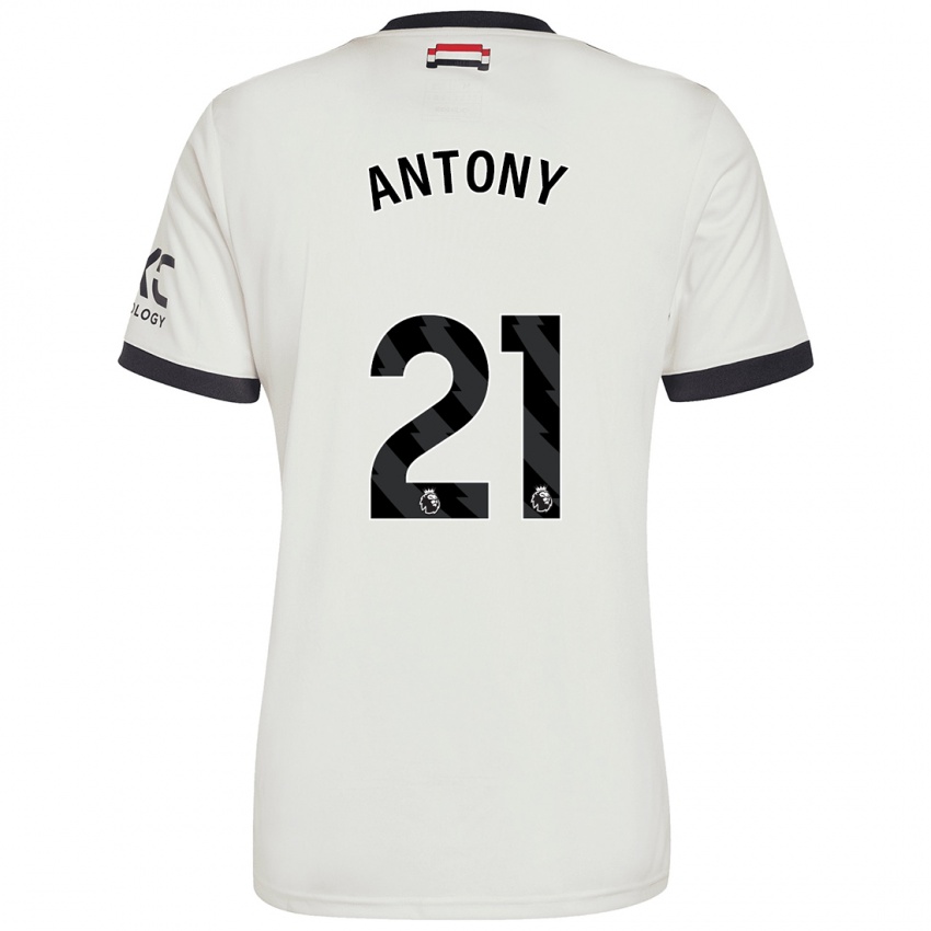 Hombre Camiseta Antony #21 Blanquecino Equipación Tercera 2024/25 La Camisa Chile