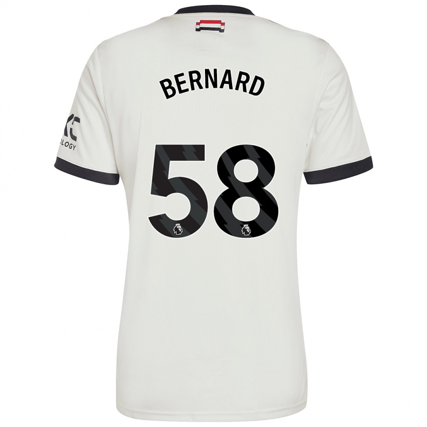 Hombre Camiseta Bernard #58 Blanquecino Equipación Tercera 2024/25 La Camisa Chile