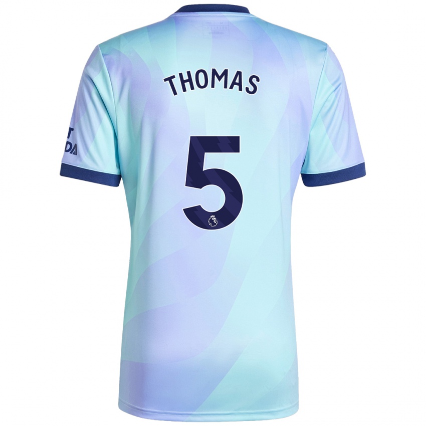 Hombre Camiseta Thomas Partey #5 Agua Equipación Tercera 2024/25 La Camisa Chile