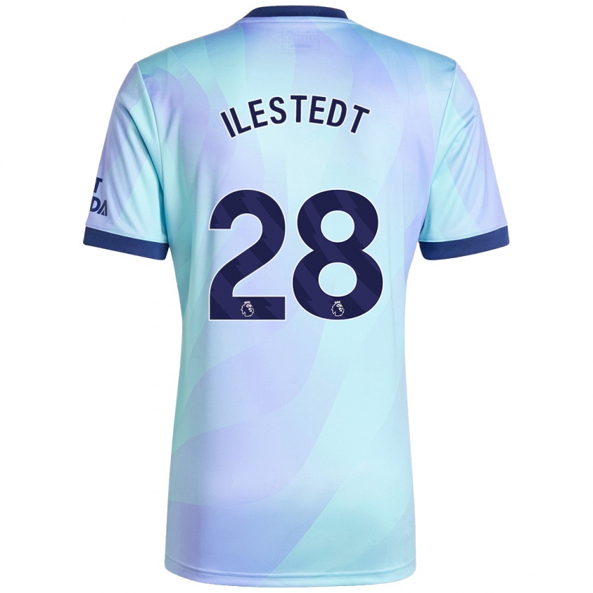 Hombre Camiseta Amanda Ilestedt #28 Agua Equipación Tercera 2024/25 La Camisa Chile