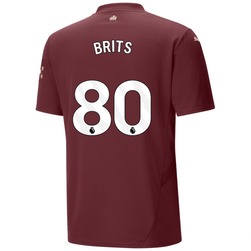 Hombre Camiseta Spike Brits #80 Granate Equipación Tercera 2024/25 La Camisa Chile