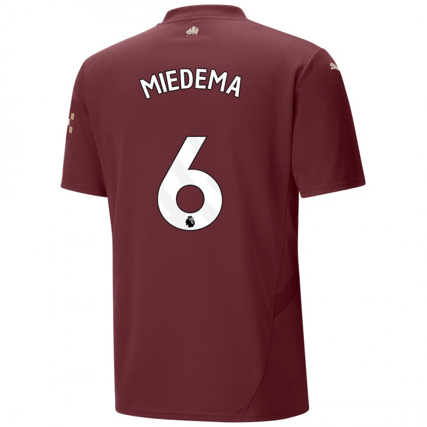 Hombre Camiseta Vivianne Miedema #6 Granate Equipación Tercera 2024/25 La Camisa Chile