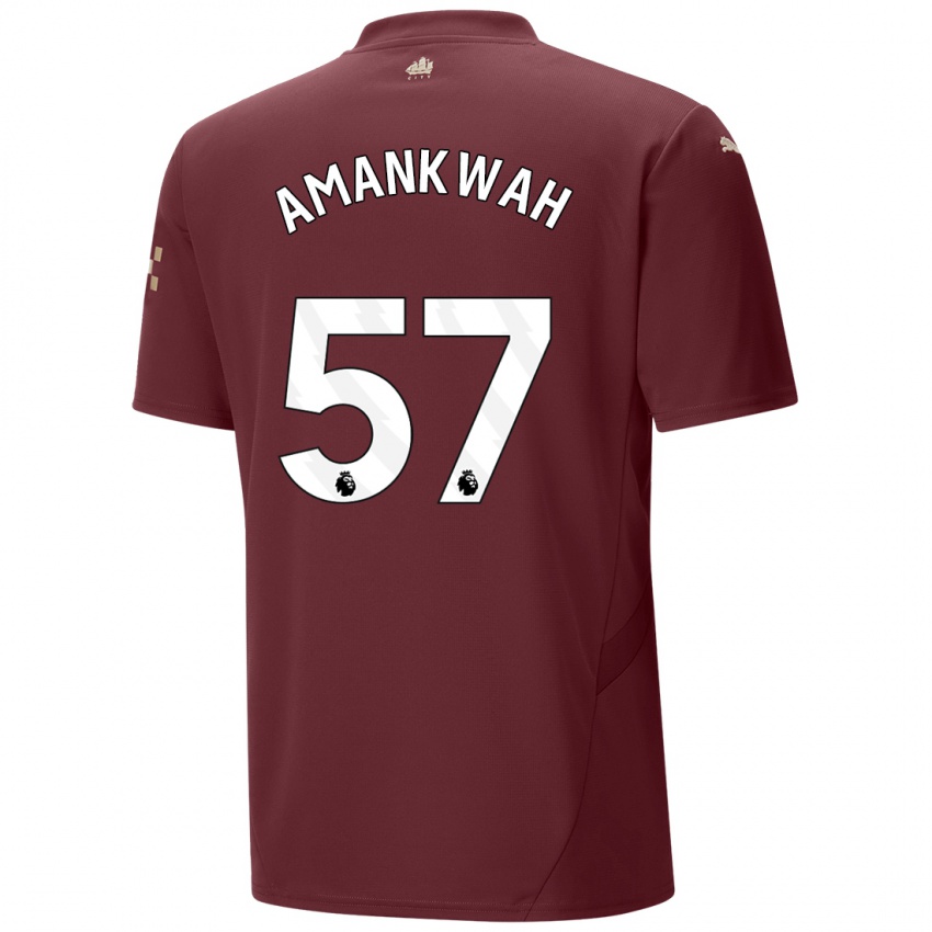 Hombre Camiseta Yeboah Amankwah #57 Granate Equipación Tercera 2024/25 La Camisa Chile