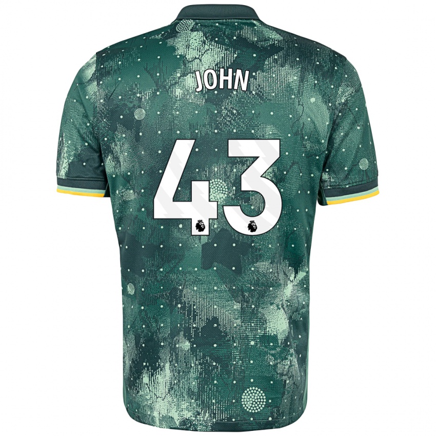 Hombre Camiseta Nile John #43 Verde Menta Equipación Tercera 2024/25 La Camisa Chile