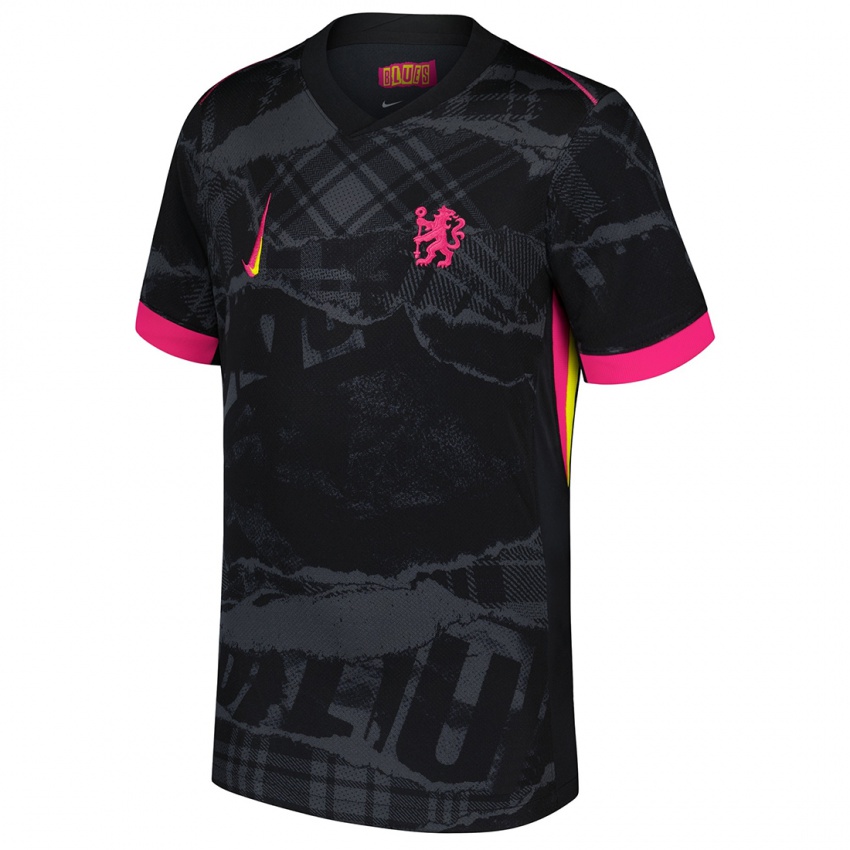 Hombre Camiseta Billy Gee #56 Negro Rosa Equipación Tercera 2024/25 La Camisa Chile