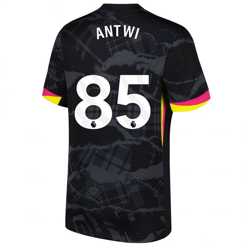 Hombre Camiseta Genesis Antwi #85 Negro Rosa Equipación Tercera 2024/25 La Camisa Chile