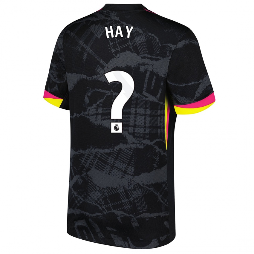 Hombre Camiseta Noah Hay #0 Negro Rosa Equipación Tercera 2024/25 La Camisa Chile