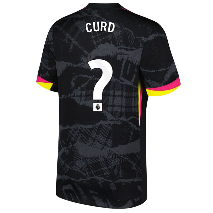 Hombre Camiseta Teddy Curd #0 Negro Rosa Equipación Tercera 2024/25 La Camisa Chile