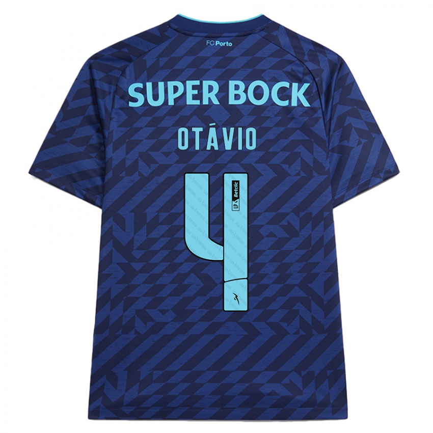 Hombre Camiseta Otávio #4 Azul Marino Equipación Tercera 2024/25 La Camisa Chile