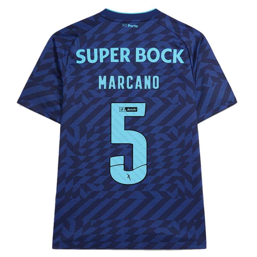 Hombre Camiseta Iván Marcano #5 Azul Marino Equipación Tercera 2024/25 La Camisa Chile