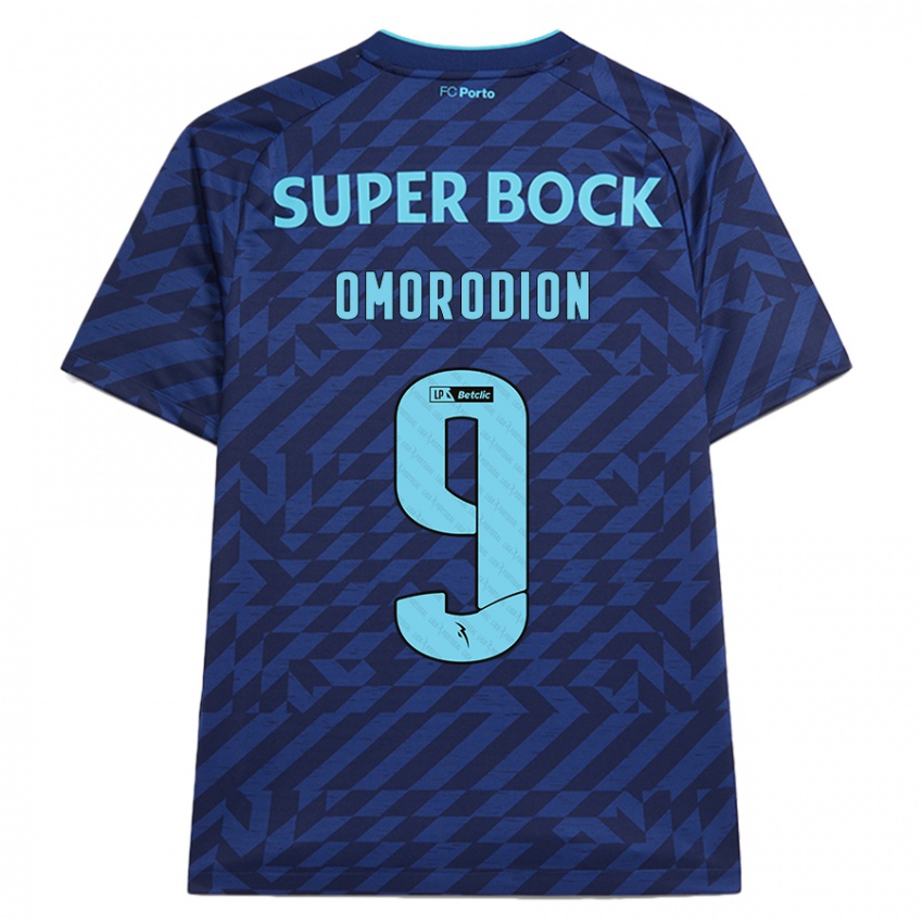 Hombre Camiseta Samu Omorodion #9 Azul Marino Equipación Tercera 2024/25 La Camisa Chile