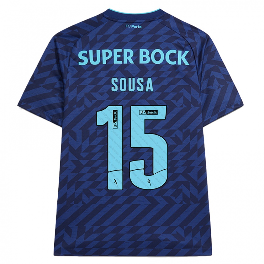 Hombre Camiseta Vasco Sousa #15 Azul Marino Equipación Tercera 2024/25 La Camisa Chile