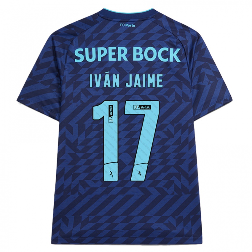 Hombre Camiseta Iván Jaime #17 Azul Marino Equipación Tercera 2024/25 La Camisa Chile