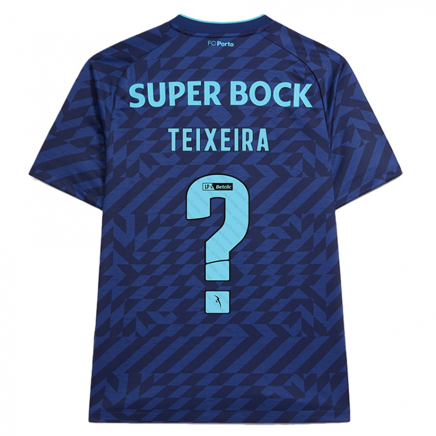 Hombre Camiseta Gonçalo Teixeira #0 Azul Marino Equipación Tercera 2024/25 La Camisa Chile