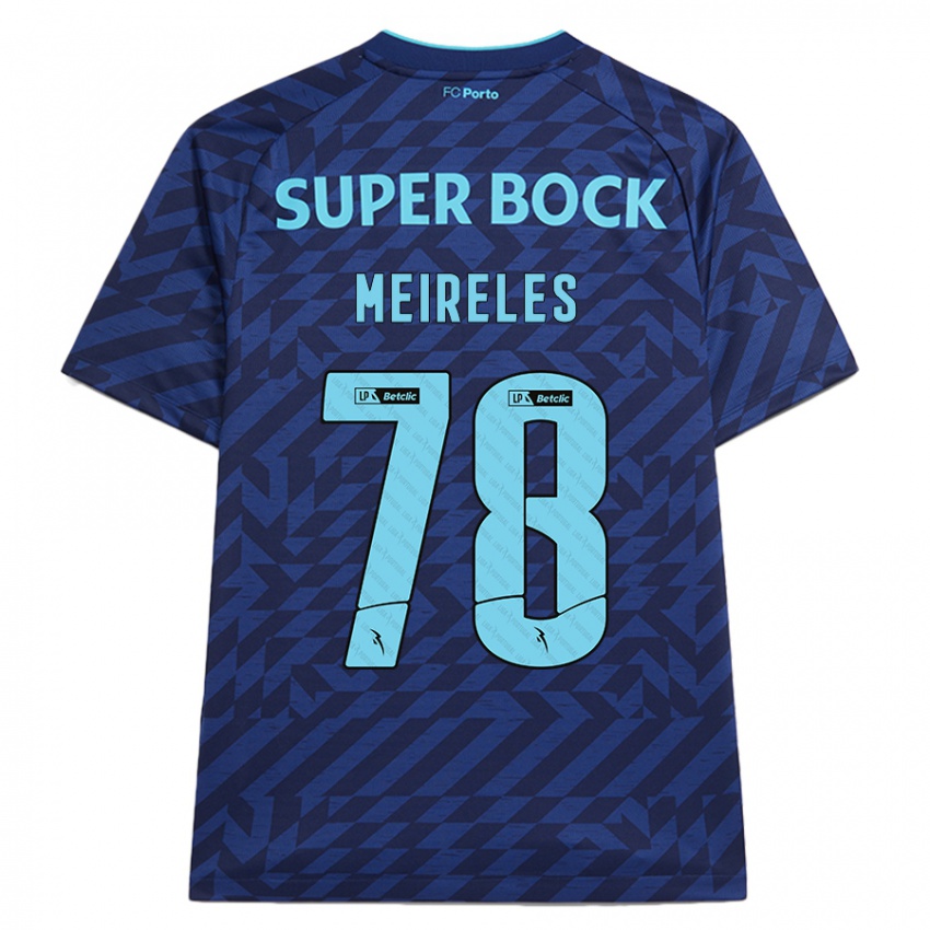 Hombre Camiseta Jorge Meireles #78 Azul Marino Equipación Tercera 2024/25 La Camisa Chile